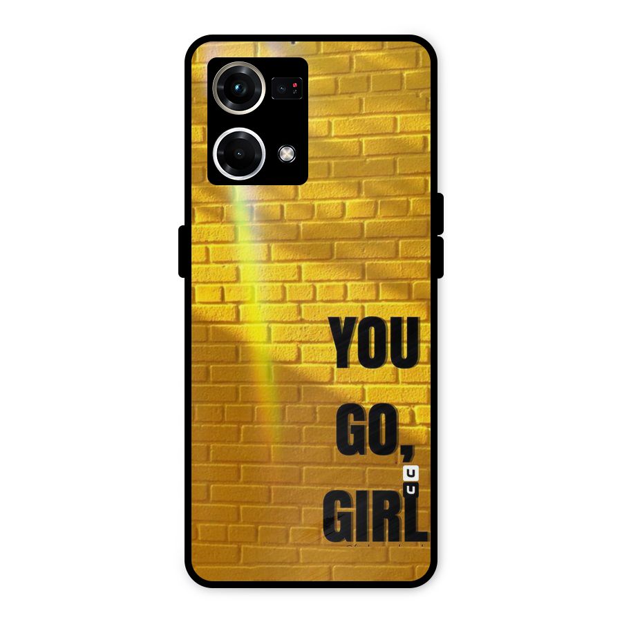 You Go Girl Wall Metal Back Case for Oppo F21 Pro 4G