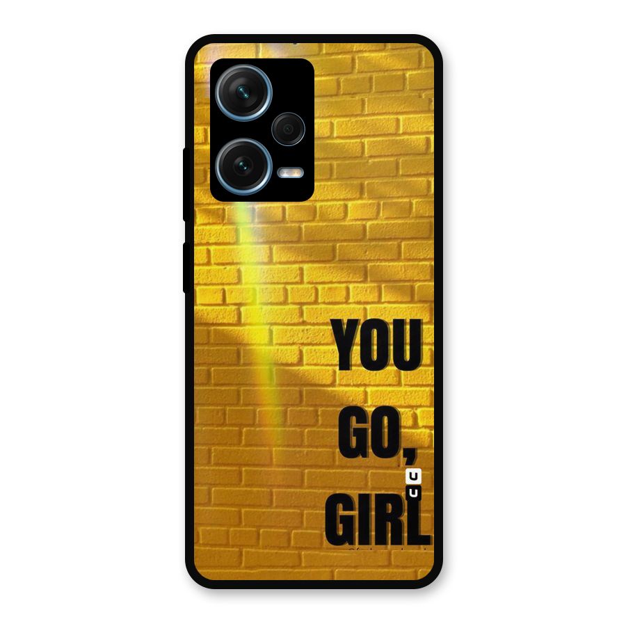 You Go Girl Wall Metal Back Case for Redmi Note 12 Pro Plus 5G