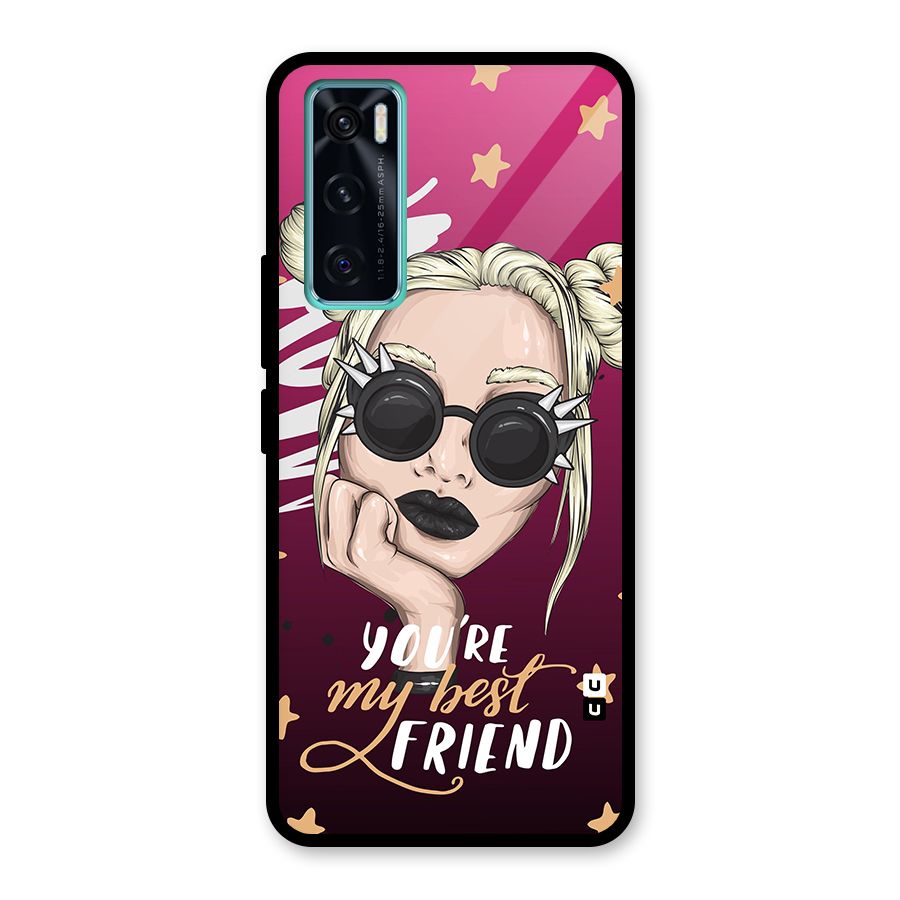 You My Best Friend Glass Back Case for Vivo V20 SE