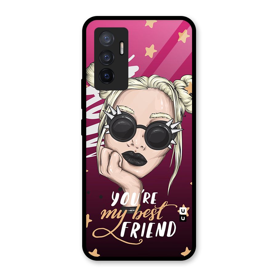 You My Best Friend Glass Back Case for Vivo V23e