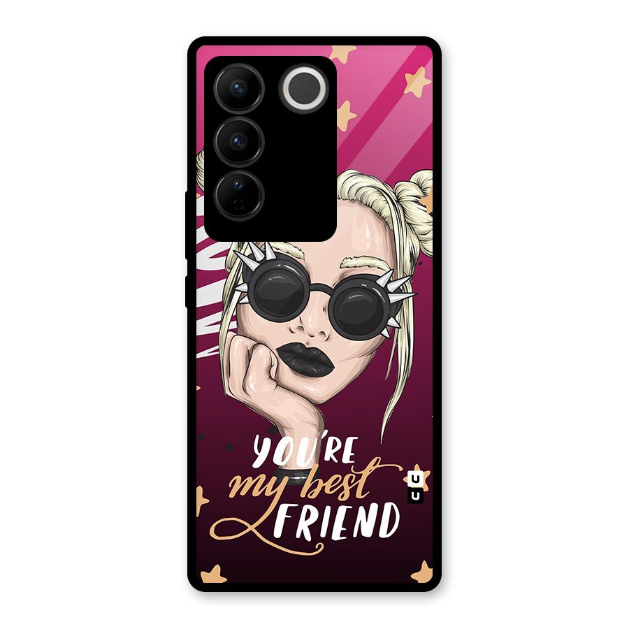 You My Best Friend Glass Back Case for Vivo V27