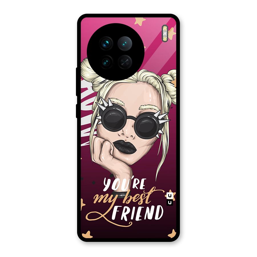 You My Best Friend Glass Back Case for Vivo X90