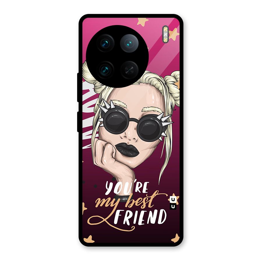 You My Best Friend Glass Back Case for Vivo X90 Pro