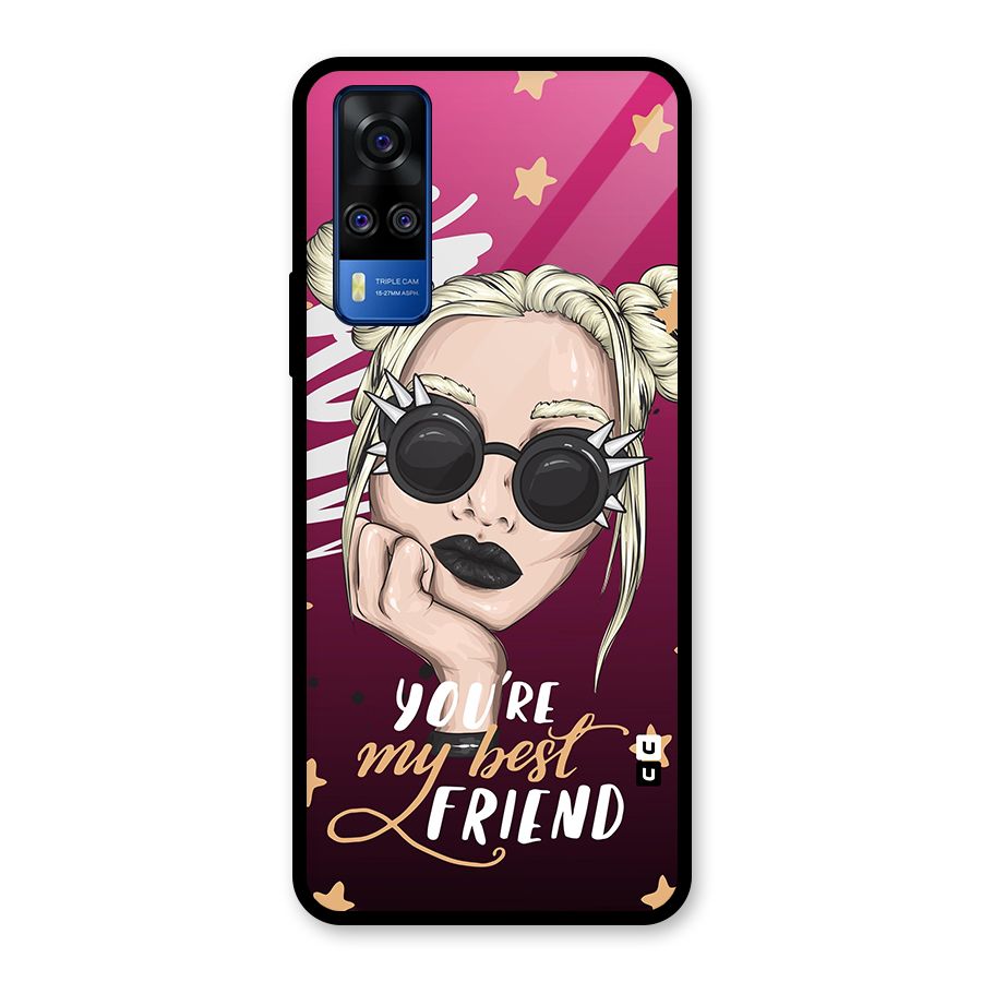 You My Best Friend Glass Back Case for Vivo Y31