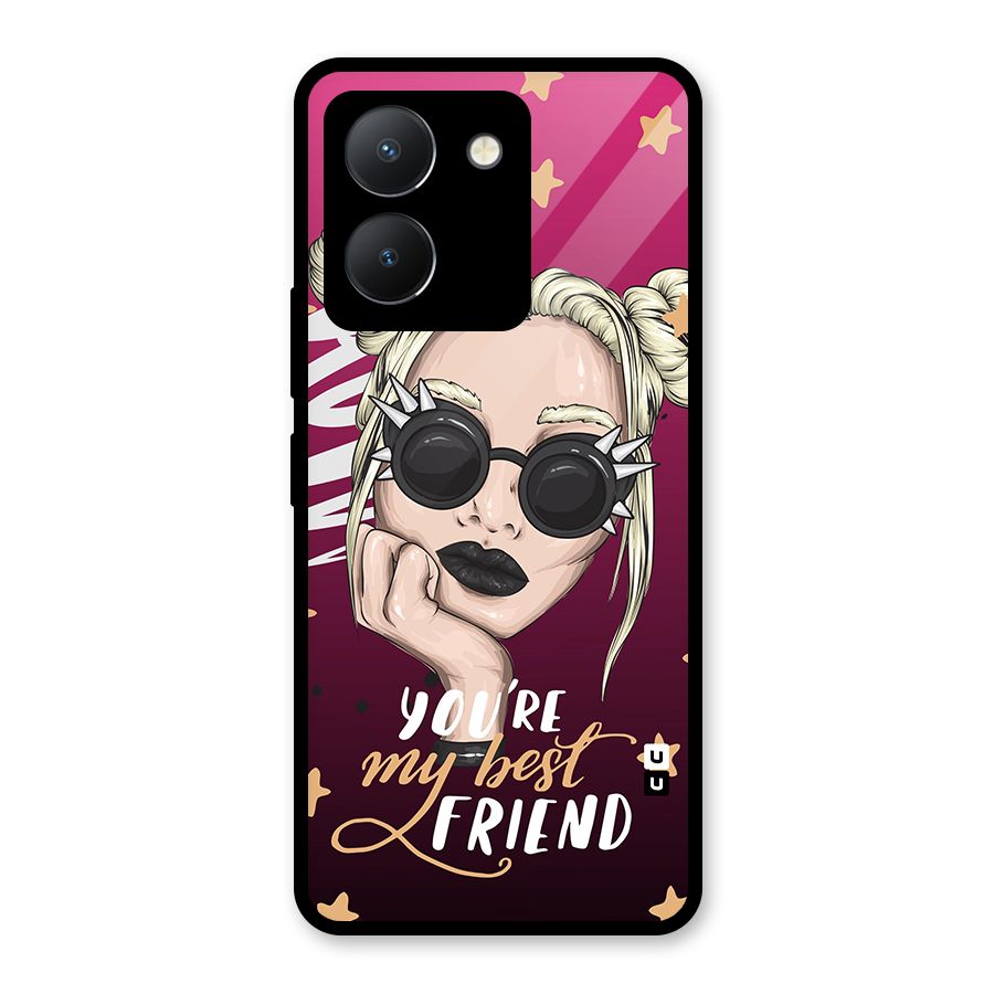 You My Best Friend Glass Back Case for Vivo Y36
