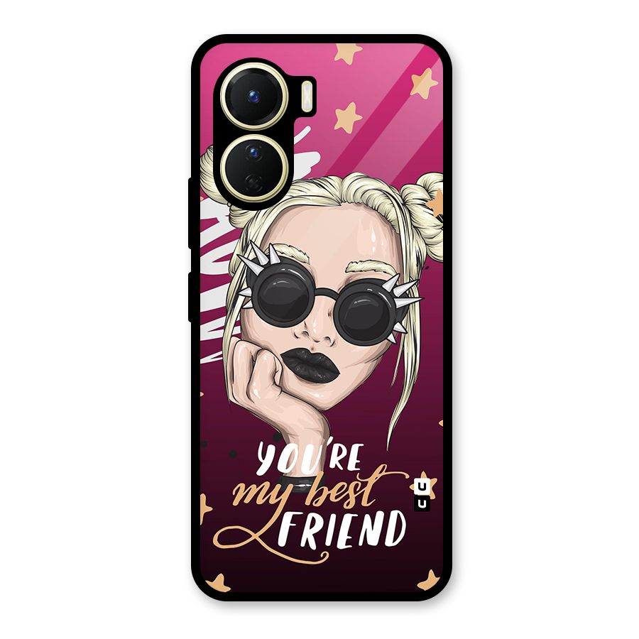 You My Best Friend Glass Back Case for Vivo Y56