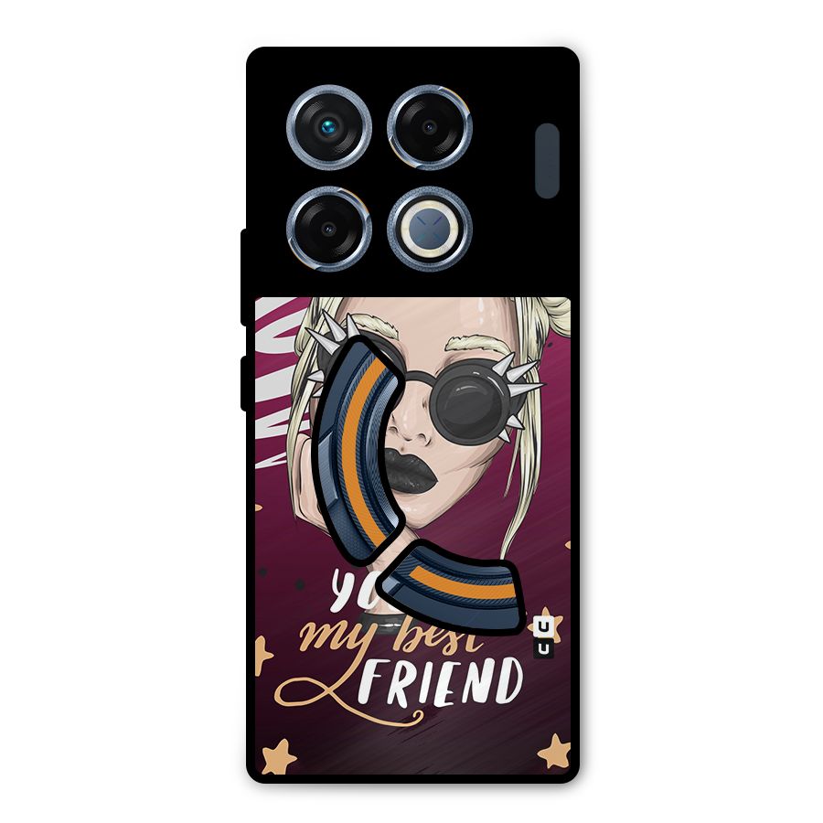 You My Best Friend Metal Back Case for Infinix GT 20 Pro
