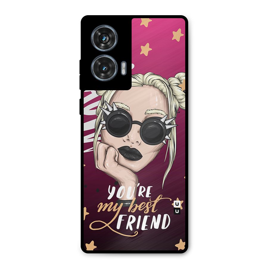 You My Best Friend Metal Back Case for Motorola Edge 50 Fusion