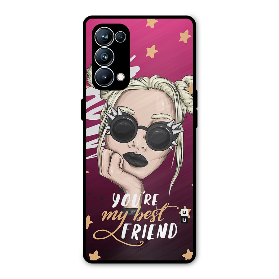 You My Best Friend Metal Back Case for Oppo Reno5 Pro 5G