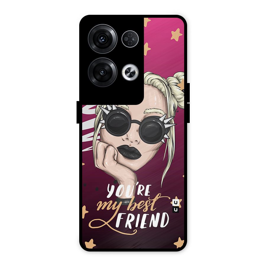 You My Best Friend Metal Back Case for Oppo Reno8 Pro 5G