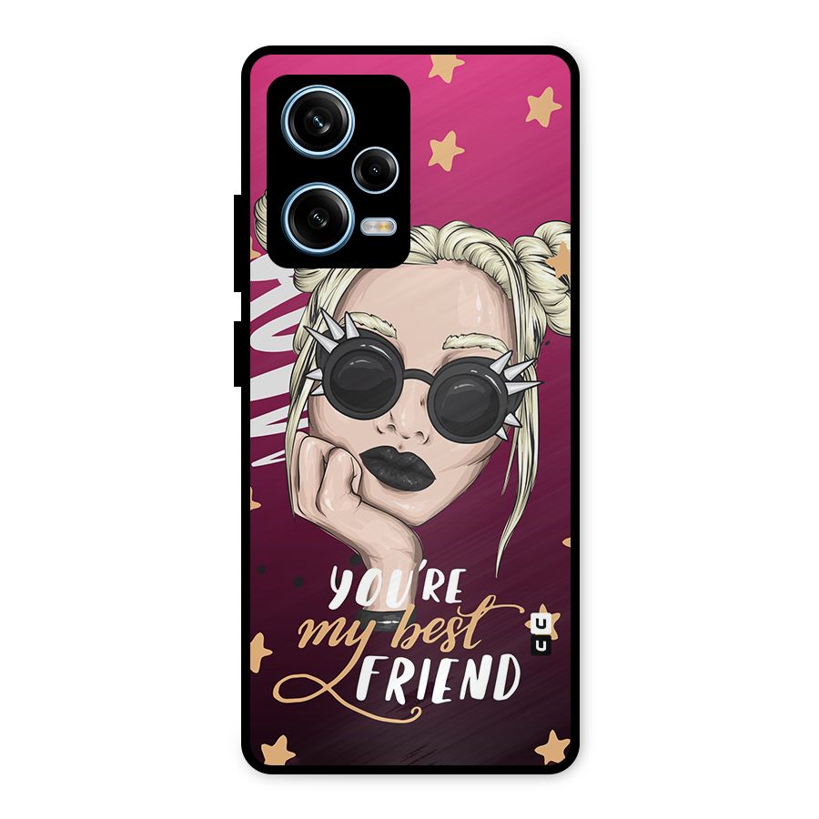 You My Best Friend Metal Back Case for Redmi Note 12 Pro