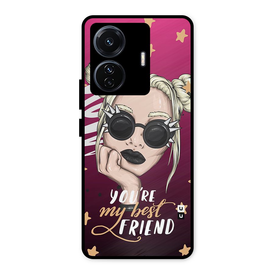 You My Best Friend Metal Back Case for Vivo T1 Pro