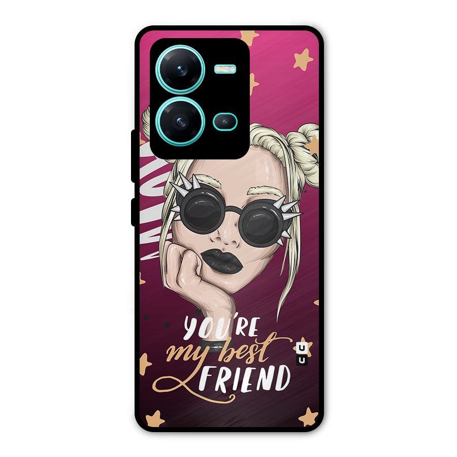 You My Best Friend Metal Back Case for Vivo V25
