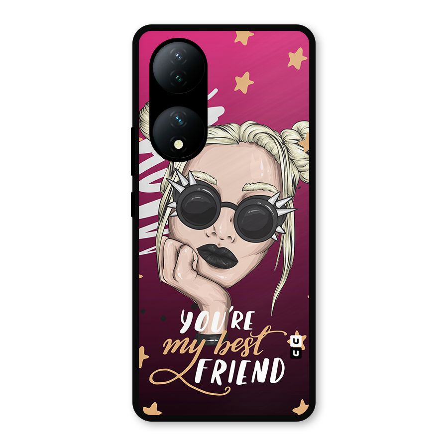 You My Best Friend Metal Back Case for Vivo Y100a