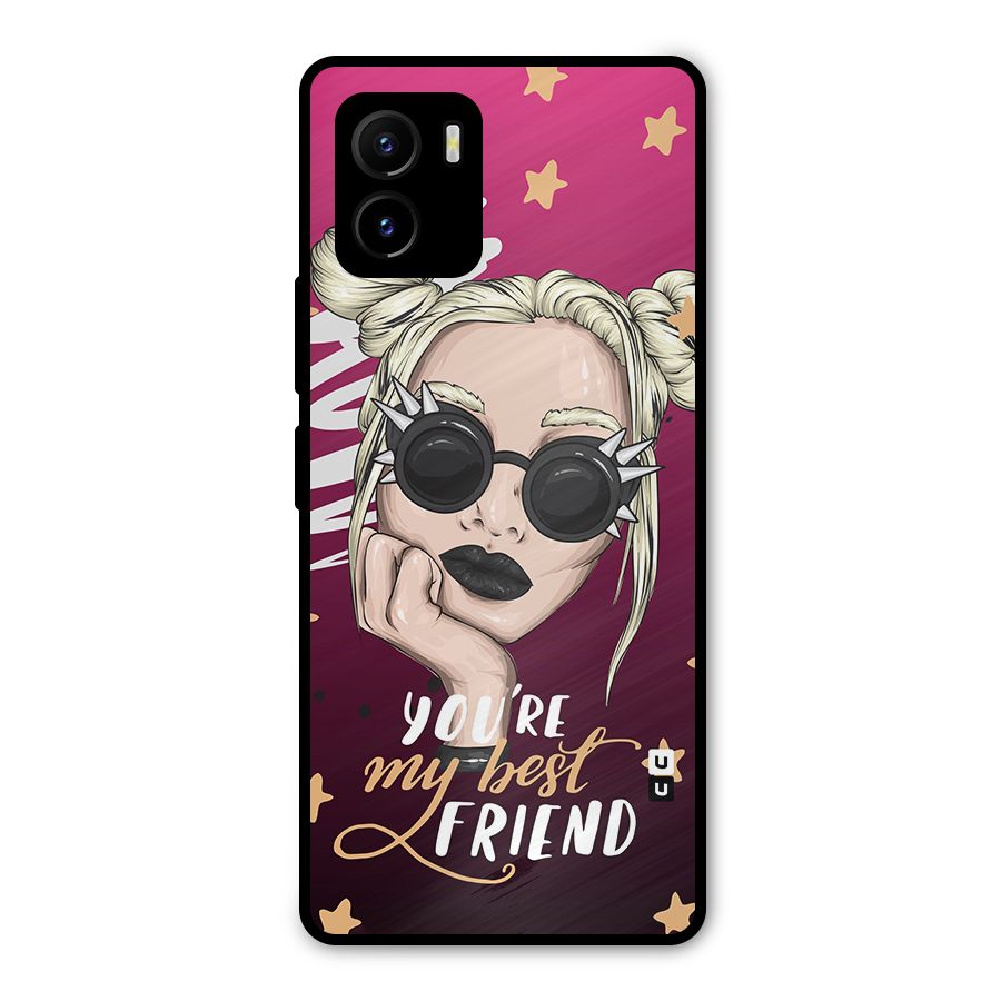 You My Best Friend Metal Back Case for Vivo Y15s