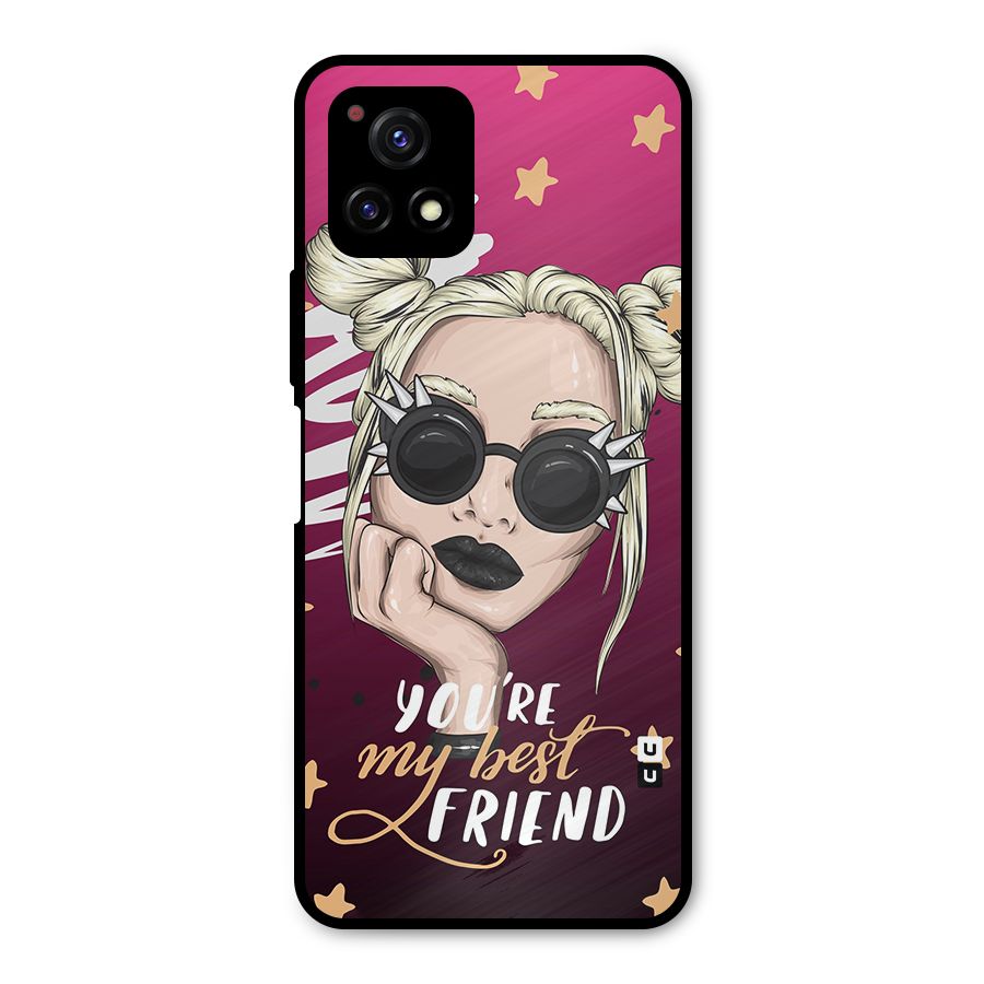You My Best Friend Metal Back Case for Vivo Y72 5G