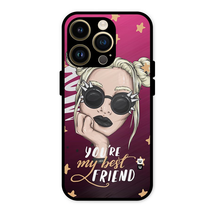 You My Best Friend Metal Back Case for iPhone 14 Pro