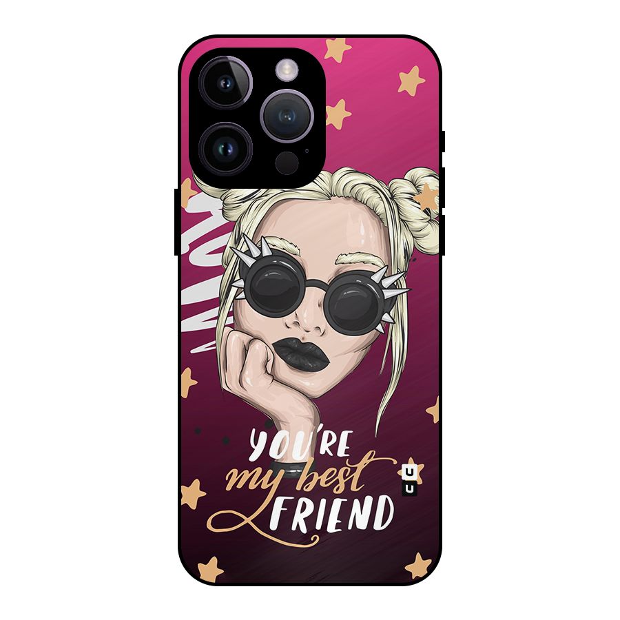 You My Best Friend Metal Back Case for iPhone 14 Pro Max