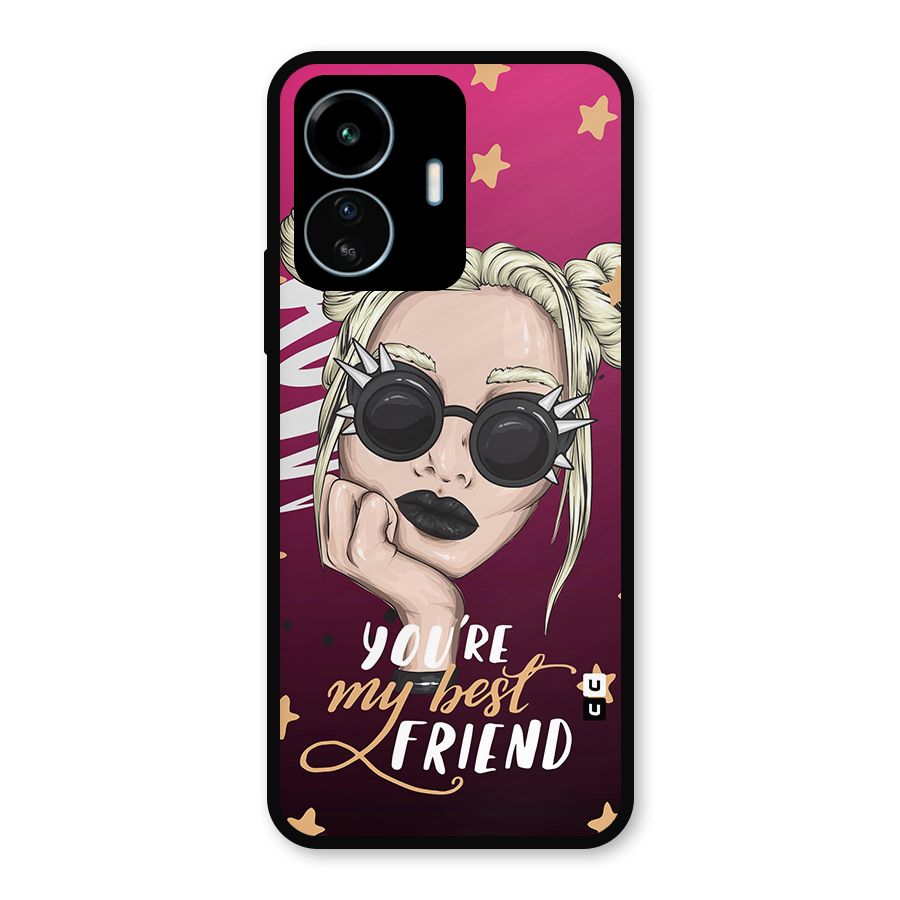 You My Best Friend Metal Back Case for vivo iQOO Z6 Lite 5G