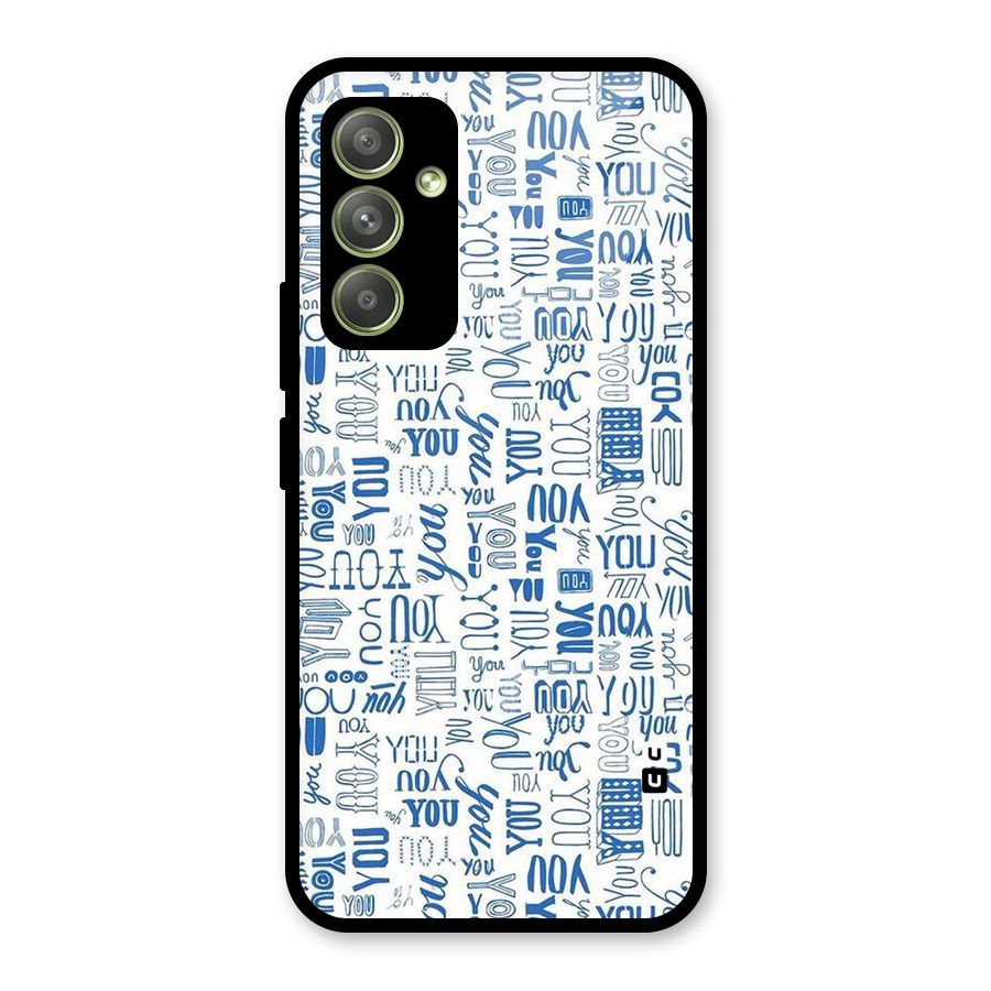 You Pattern Glass Back Case for Galaxy A54