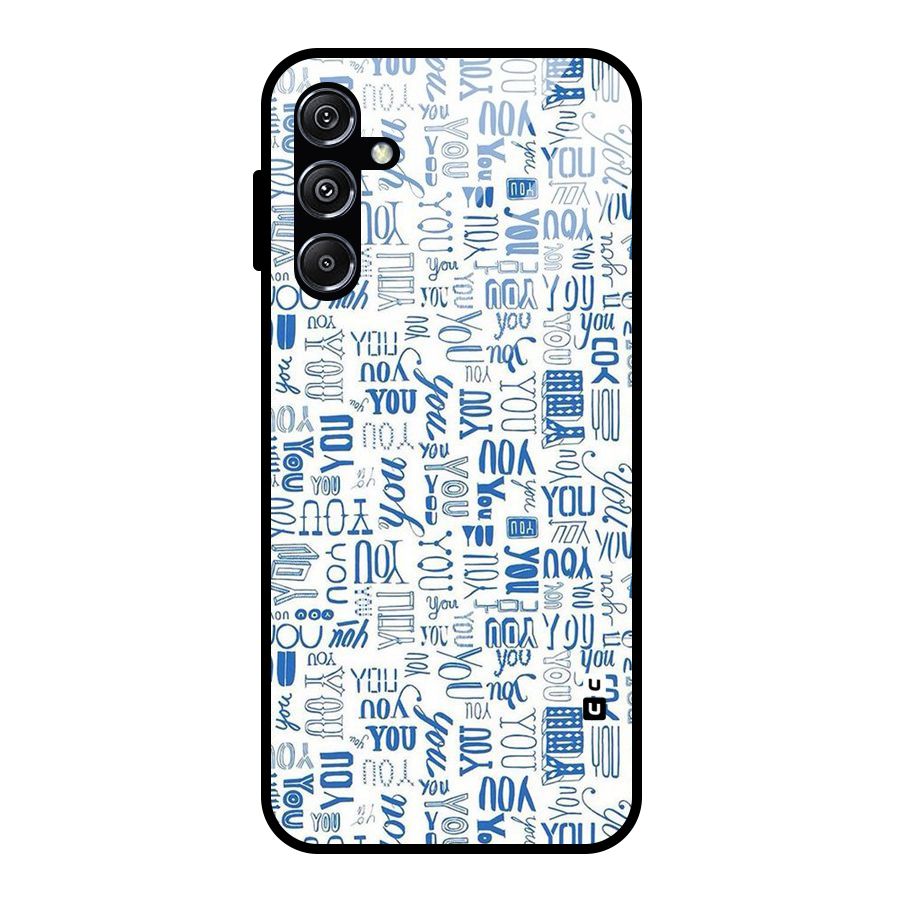 You Pattern Glass Back Case for Galaxy M34 5G