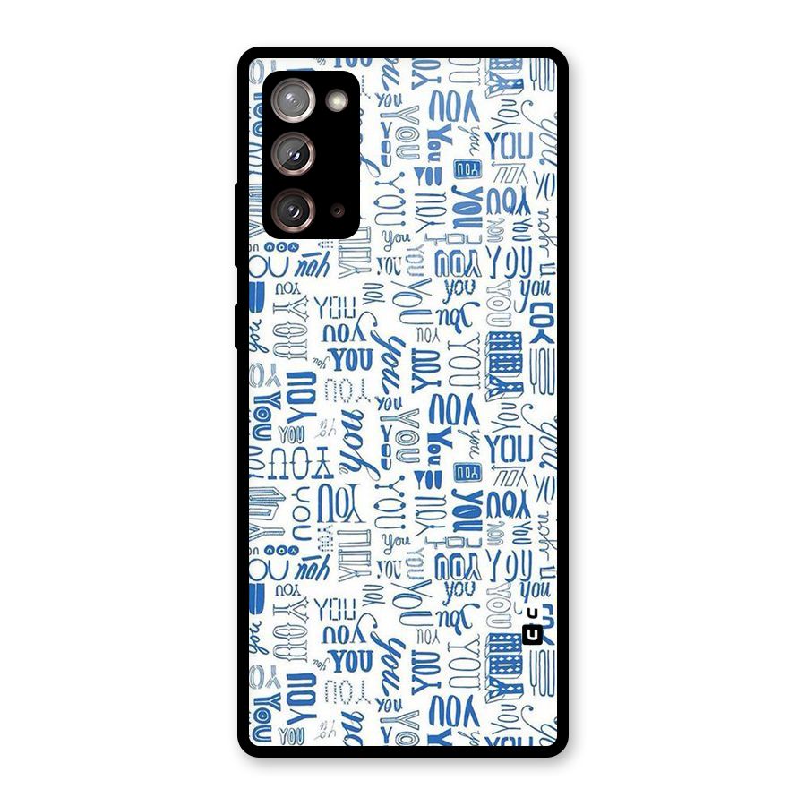 You Pattern Glass Back Case for Galaxy Note 20