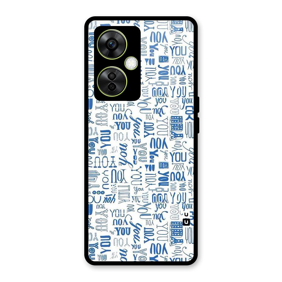 You Pattern Glass Back Case for OnePlus Nord CE 3 Lite