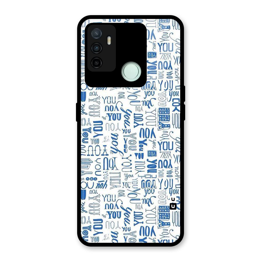 You Pattern Glass Back Case for Oppo A53