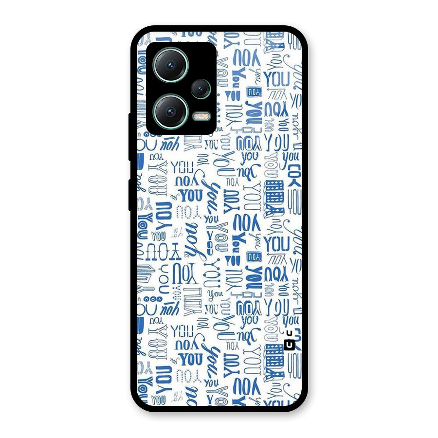 You Pattern Glass Back Case for Poco X5