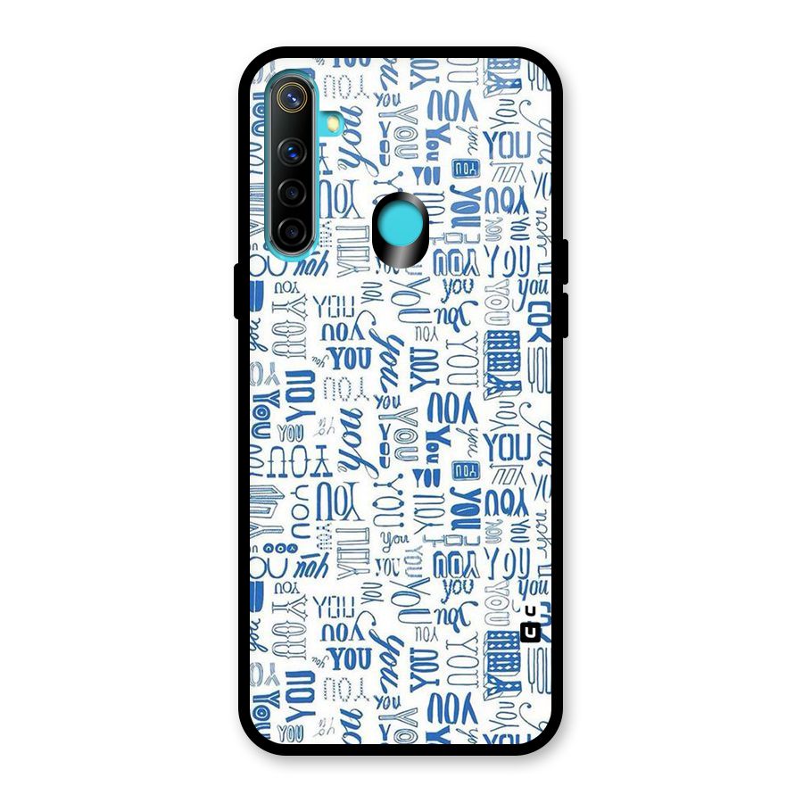 You Pattern Glass Back Case for Realme 5