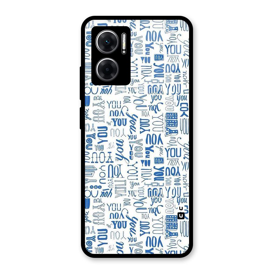 You Pattern Glass Back Case for Redmi 11 Prime 5G