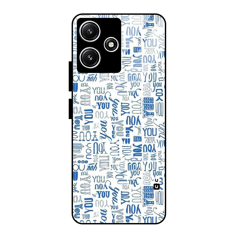 You Pattern Glass Back Case for Redmi 12 5G