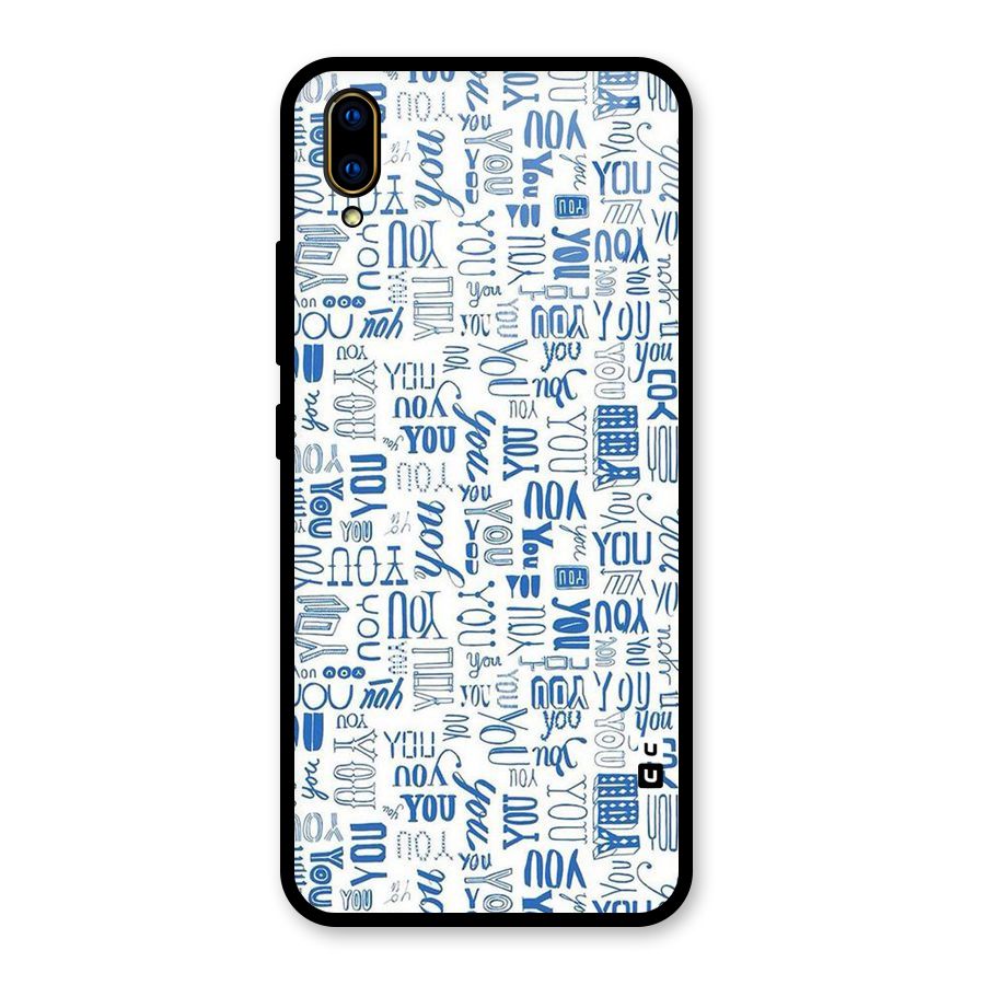 You Pattern Glass Back Case for Vivo V11 Pro