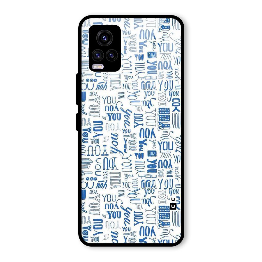 You Pattern Glass Back Case for Vivo V20 2021