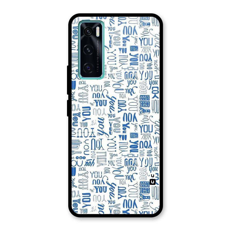 You Pattern Glass Back Case for Vivo V20 SE