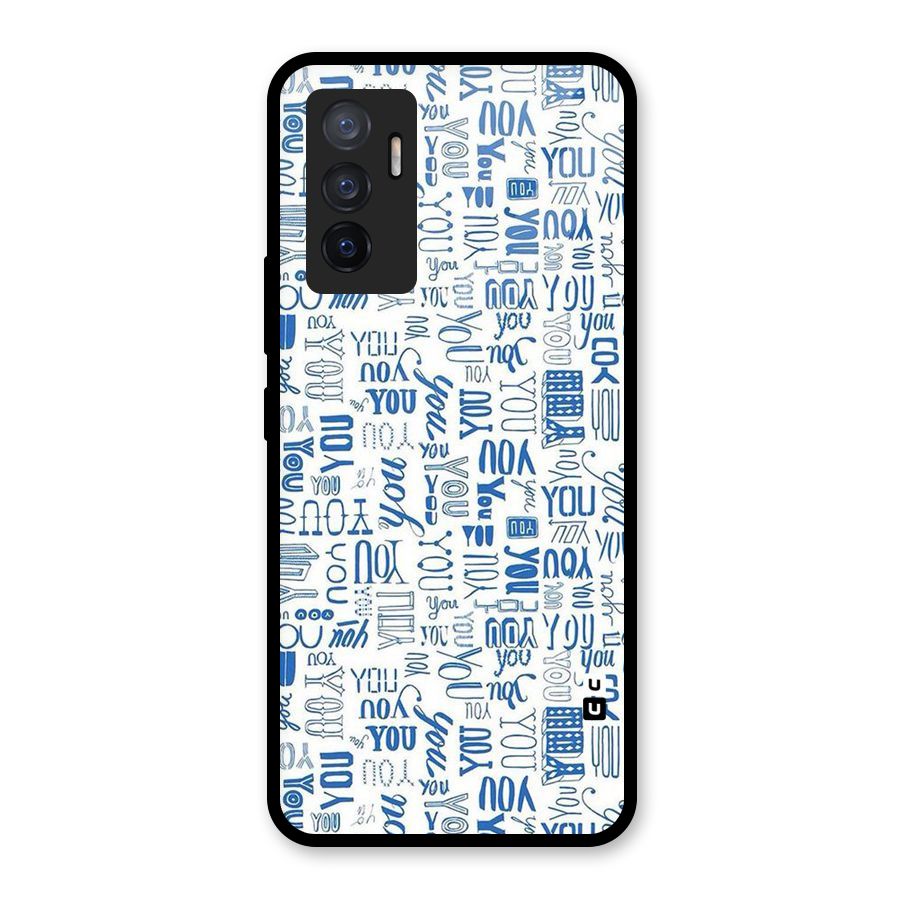 You Pattern Glass Back Case for Vivo V23e