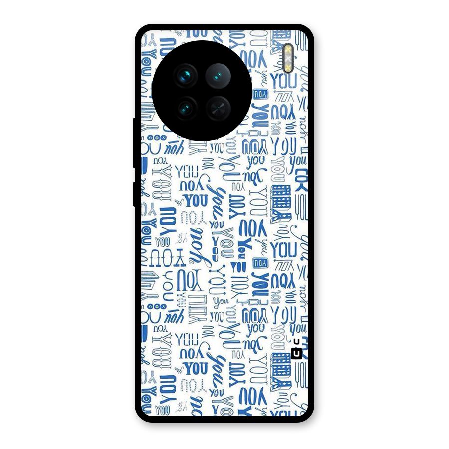 You Pattern Glass Back Case for Vivo X90