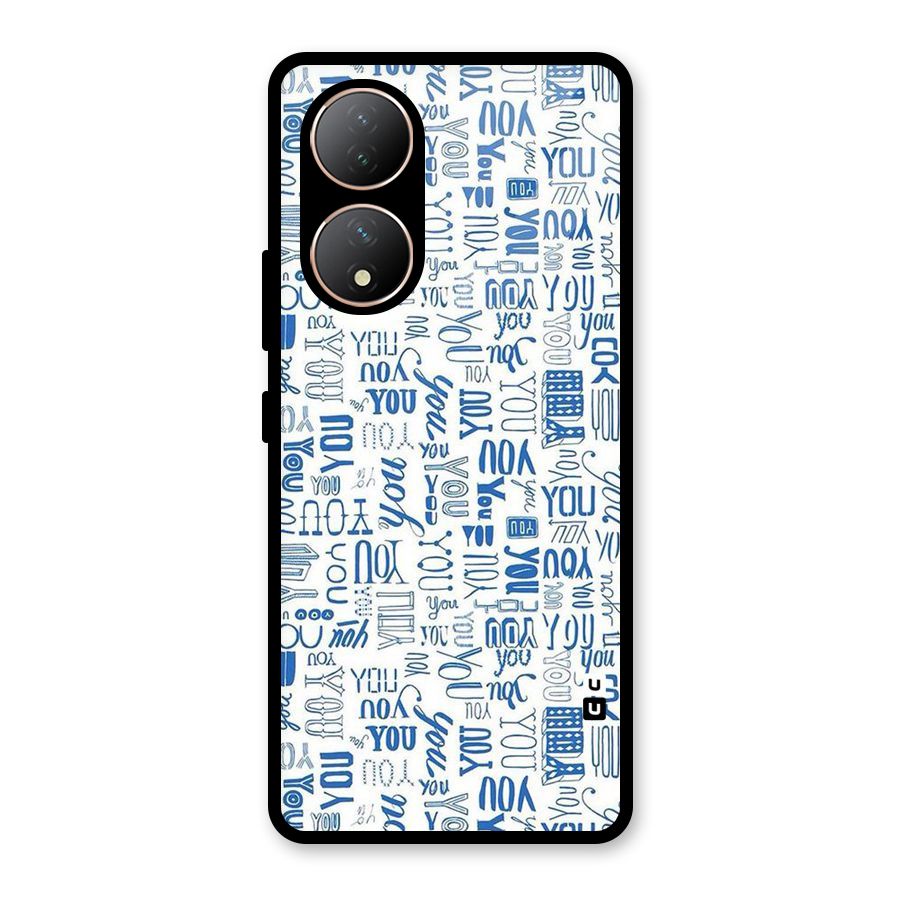 You Pattern Glass Back Case for Vivo Y100A