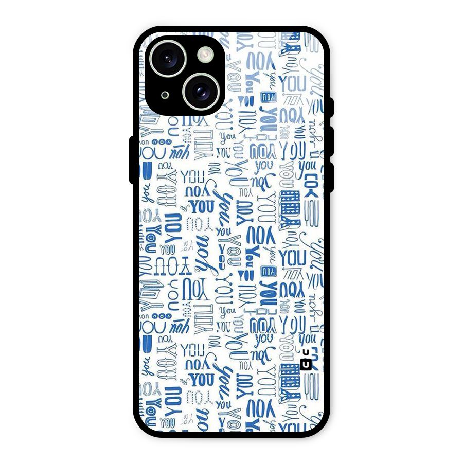 You Pattern Glass Back Case for iPhone 15 Plus