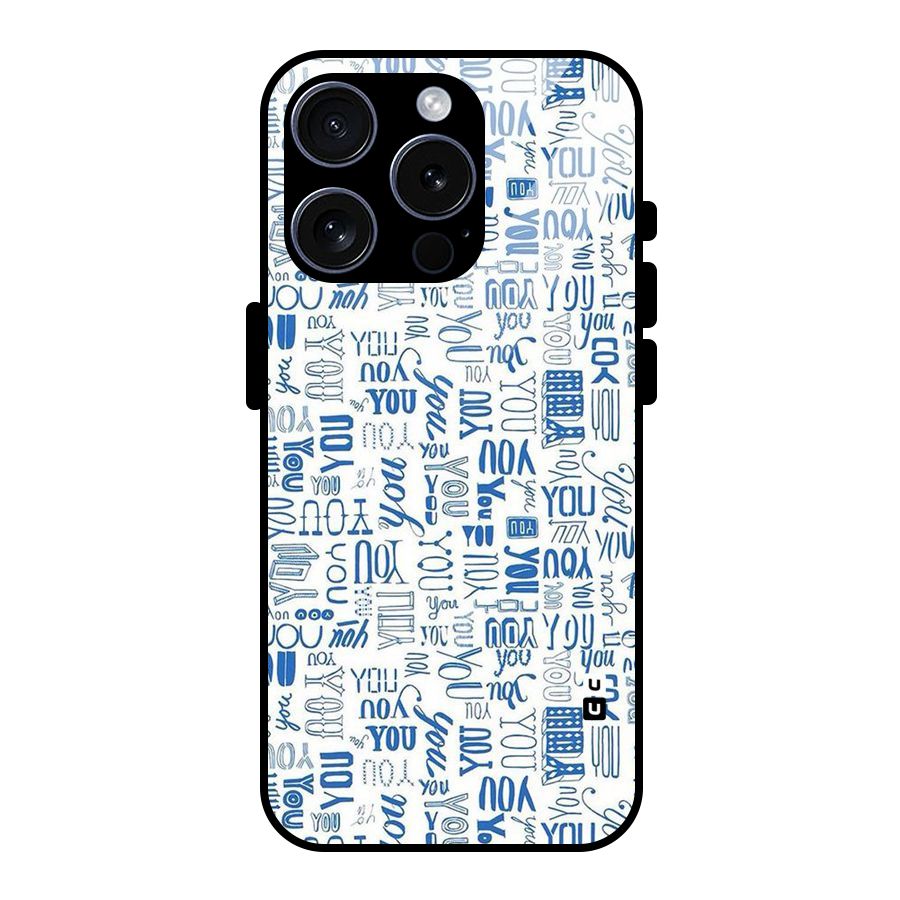 You Pattern Glass Back Case for iPhone 15 Pro