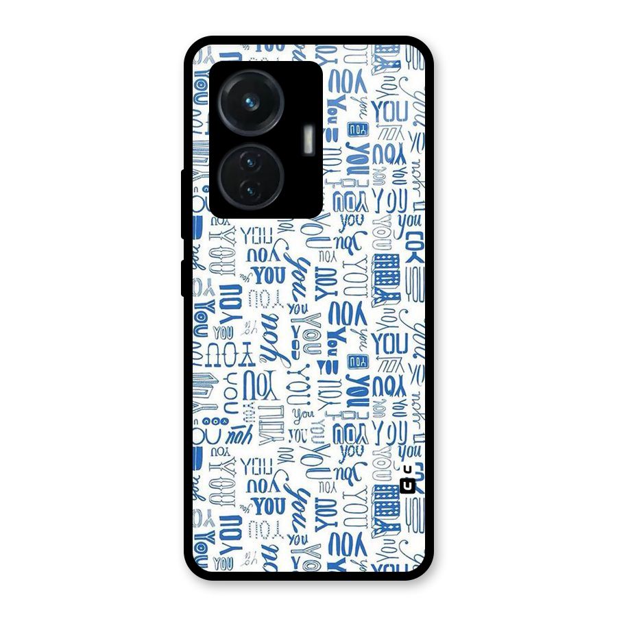 You Pattern Glass Back Case for iQOO Z6 44W