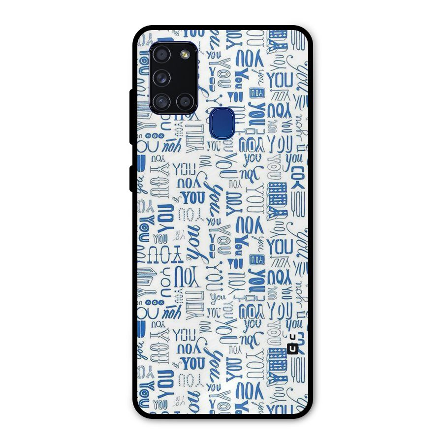 You Pattern Metal Back Case for Galaxy A21s