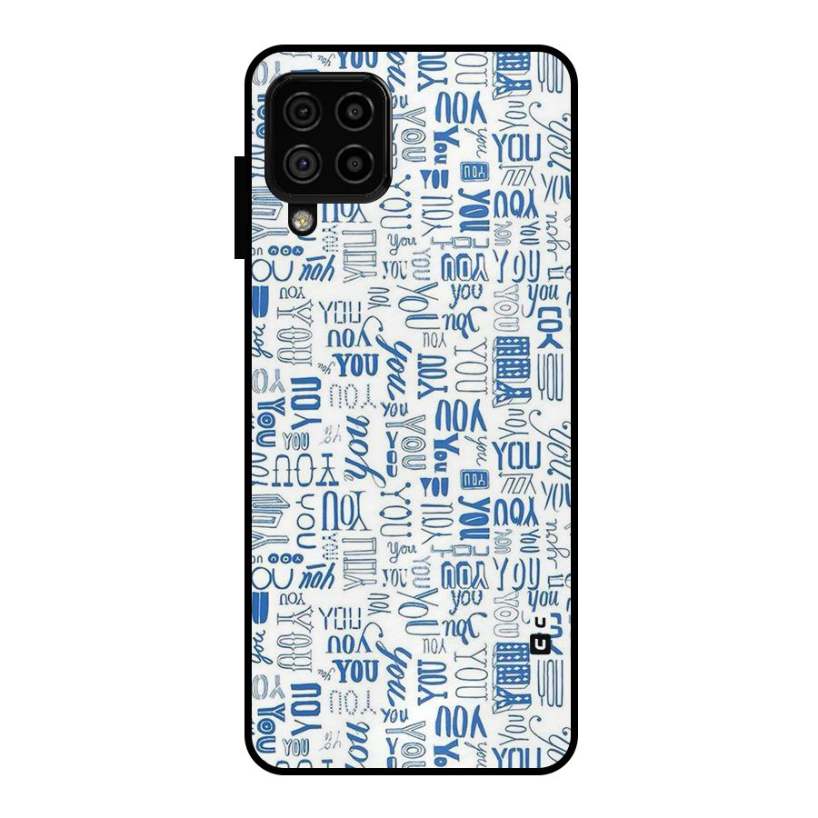 You Pattern Metal Back Case for Galaxy A22 4G