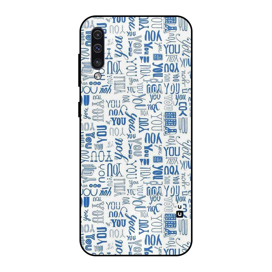 You Pattern Metal Back Case for Galaxy A50s