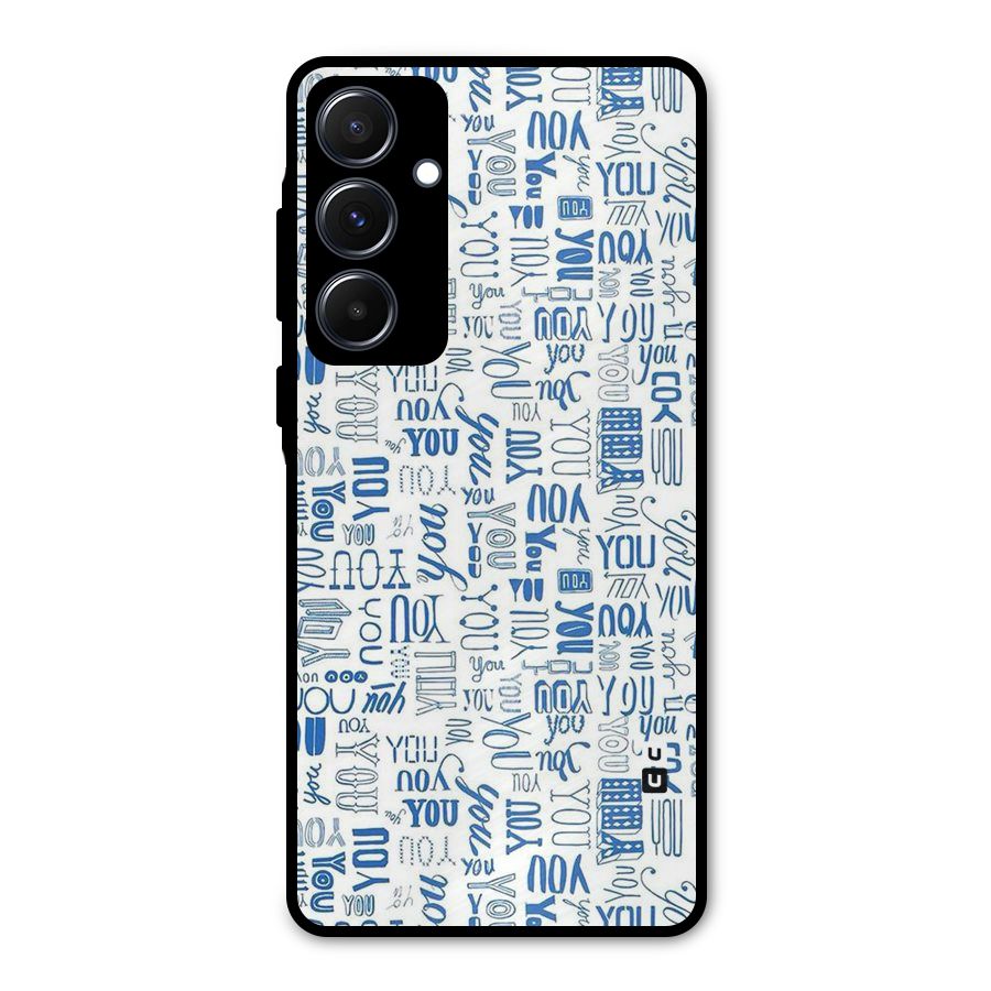 You Pattern Metal Back Case for Galaxy A55