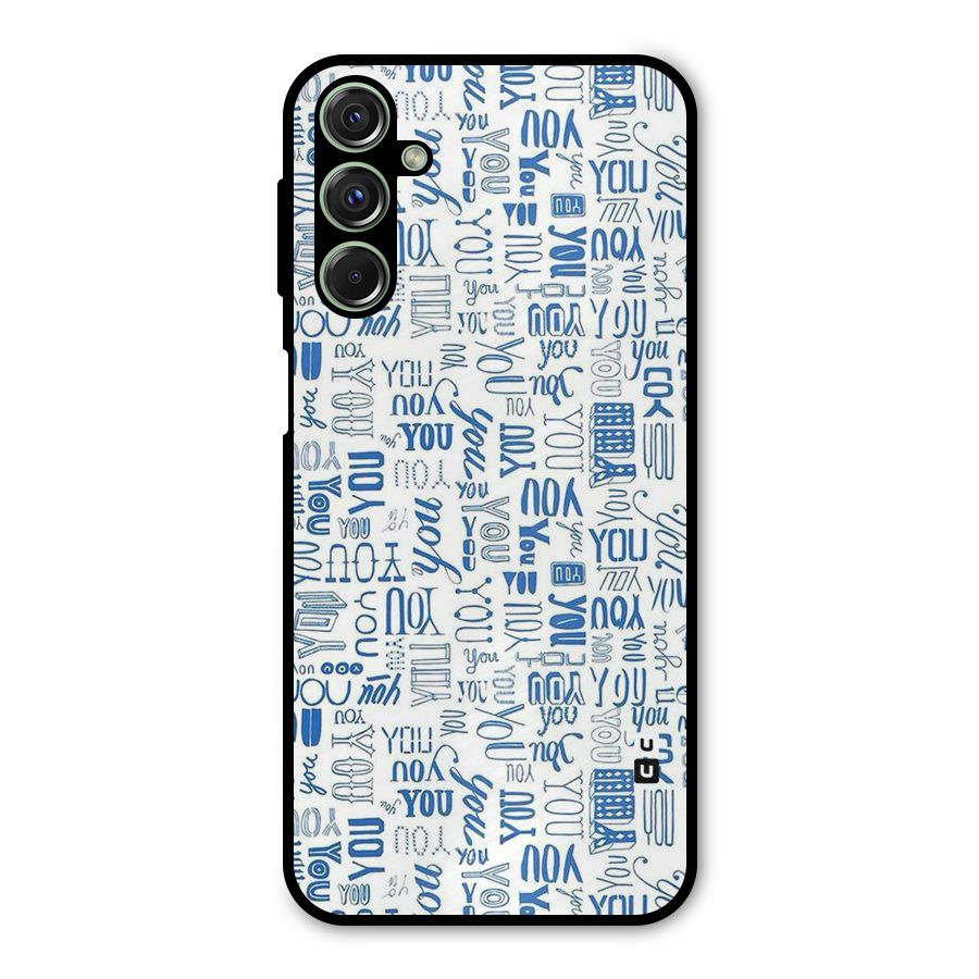 You Pattern Metal Back Case for Galaxy F34