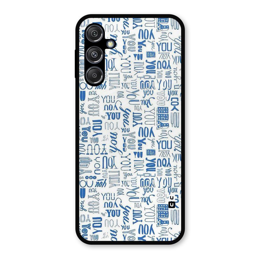You Pattern Metal Back Case for Galaxy M34 5G