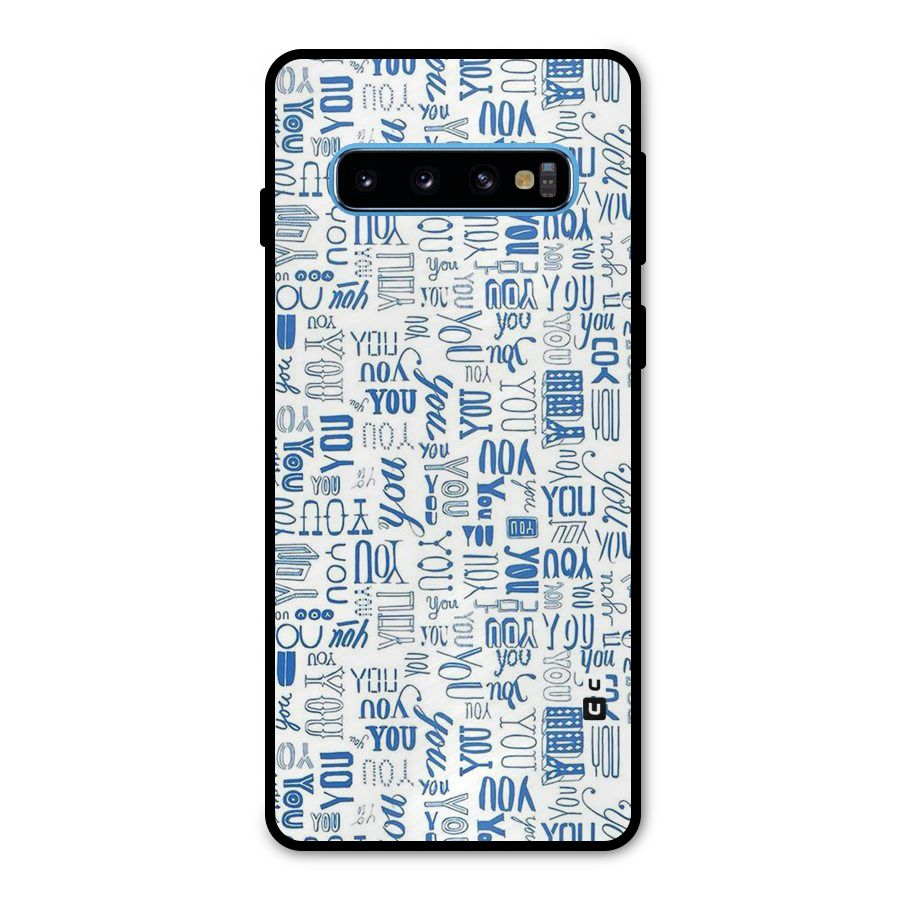 You Pattern Metal Back Case for Galaxy S10