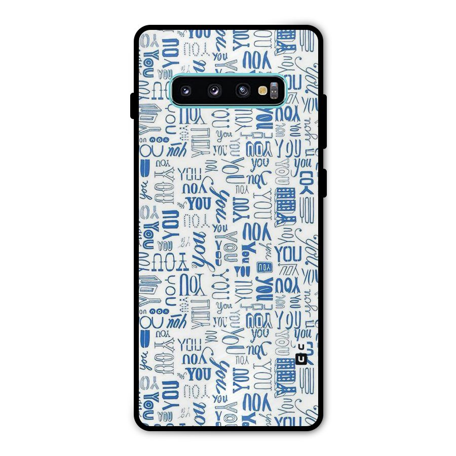 You Pattern Metal Back Case for Galaxy S10 Plus