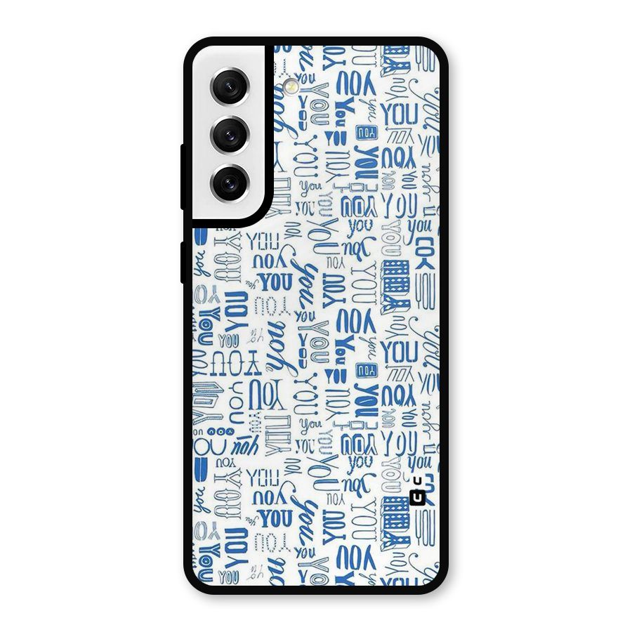 You Pattern Metal Back Case for Galaxy S21 FE 5G